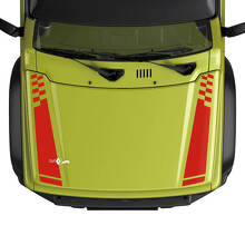 Bandes de capot à damier Suzuki JIMNY autocollant graphique
 2
