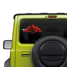 Suzuki JIMNY Fenêtre arrière Logo Montagnes autocollant graphique autocollant
 2