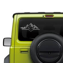 Suzuki JIMNY Fenêtre arrière Logo Montagnes autocollant graphique autocollant
 3