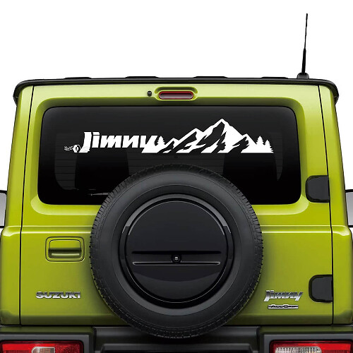 Décalcomanie Lettrage Montagnes Pour Vitre Arrière Suzuki JIMNY