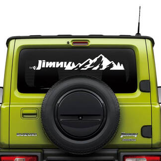 Suzuki JIMNY Mountains Rear Window Logo autocollant graphique
 1