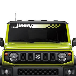 Graphiques d’autocollant de décalque de pare-brise dégradé de drapeau à damier de Suzuki JIMNY
 1