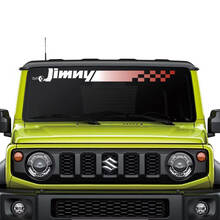 Graphiques d’autocollant de décalque de pare-brise dégradé de drapeau à damier de Suzuki JIMNY
 2