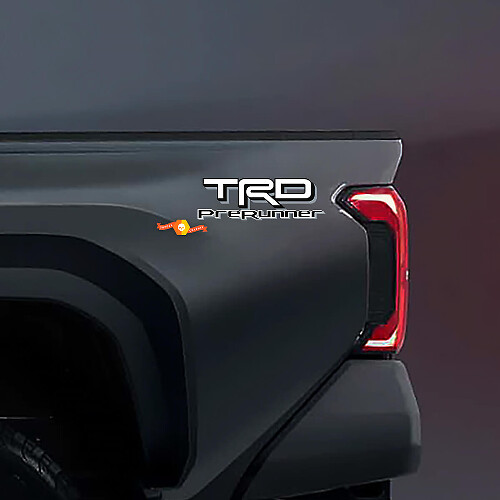 Autocollants vinyle latéraux TRD PreRunner pour benne de camion Toyota, paire