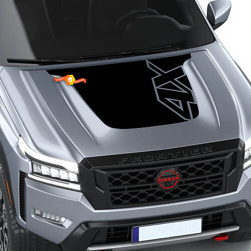 Autocollant en vinyle noir pour capot Nissan Frontier PRO-4X