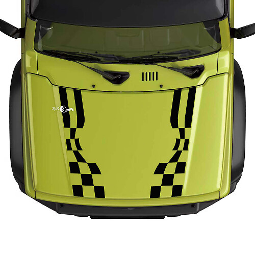 Bande Decalcomanie de Capot Drapeau à Damier pour Suzuki JIMNY
