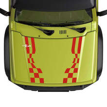 Bande Decalcomanie de Capot Drapeau à Damier pour Suzuki JIMNY 2