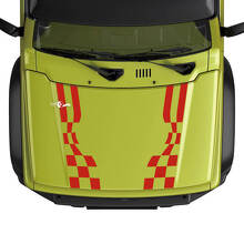 Bandes de capot à damier Suzuki JIMNY autocollant graphique 2
 2