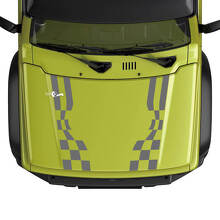 Bandes de capot à damier Suzuki JIMNY autocollant graphique 2
 3