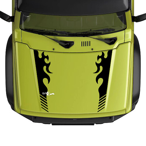 Suzuki JIMNY Hood Stripes Flame Strobe autocollant graphique
