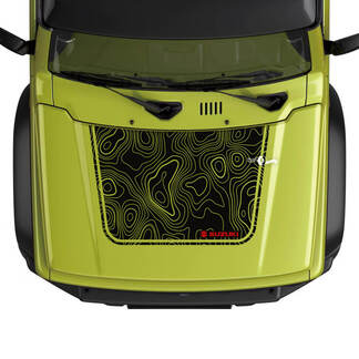 Suzuki JIMNY Hood Topographic autocollant graphique
