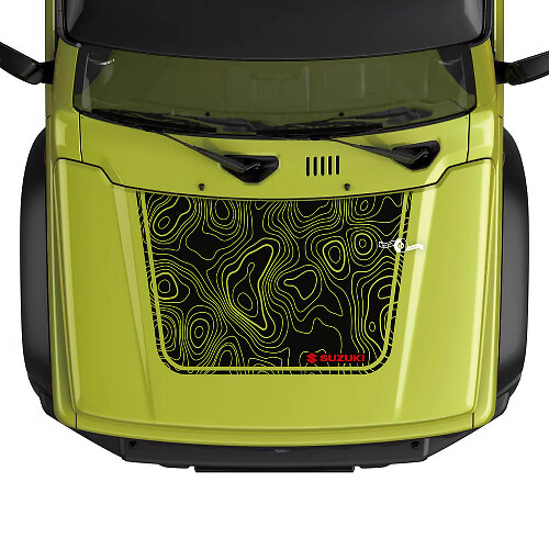Suzuki JIMNY Hood Topographic autocollant graphique
