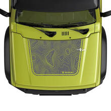 Suzuki JIMNY Hood Topographic autocollant graphique
 3