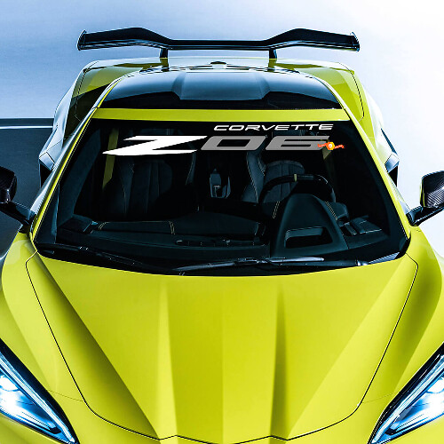 Chevrolet Chevy C8 Corvette Z06 Jake Skull Pare-brise Vinyl Decal Autocollant
