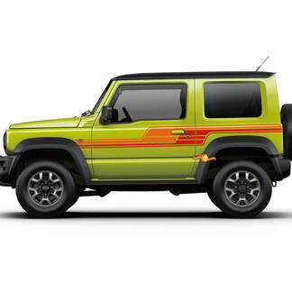 Suzuki JIMNY vintage Retro Stripes Portes autocollant graphique
