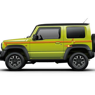 Suzuki JIMNY vintage Retro Puls Stripes Portes autocollant graphique
