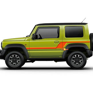 Suzuki JIMNY vintage Retro Stripes Portes autocollant graphique 2
