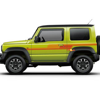 Suzuki JIMNY vintage Retro Stripes Portes autocollant graphique 2
