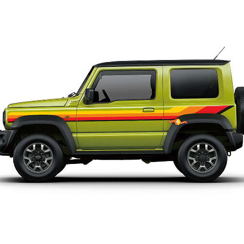 Kit d'autocollants vinyles bandes latérales style rétro pour Suzuki Jimny Sierra