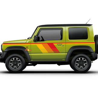 Suzuki JIMNY vintage Retro Stripes Portes autocollant graphique 6
