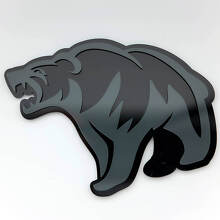 Badge d'aile 3D Ours Grizzly en colère_5