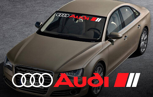 Autocollant en vinyle bande pare-brise logo Audi
