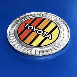 Badge 3D Toyota Vintage TRD Retro Heritage Racing Stripes Emblème en métal et aluminium
