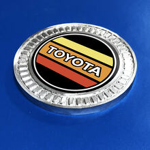 Badge 3D Toyota Vintage TRD Retro Heritage Racing Stripes Emblème en métal et aluminium 2
 2