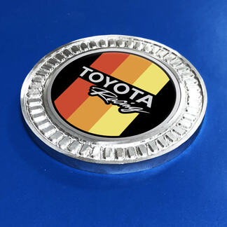 Badge 3D Toyota Racing Vintage TRD Retro Heritage Racing Stripes Emblème en métal et aluminium
