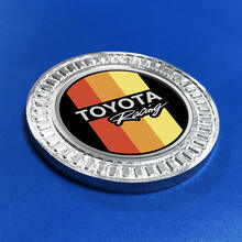 Badge 3D Toyota Racing Vintage TRD Retro Heritage Racing Stripes Emblème en métal et aluminium
 2