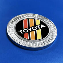 Badge 3D Toyota Vintage TRD Retro Heritage Racing Stripes Emblème en métal et aluminium 3
 2