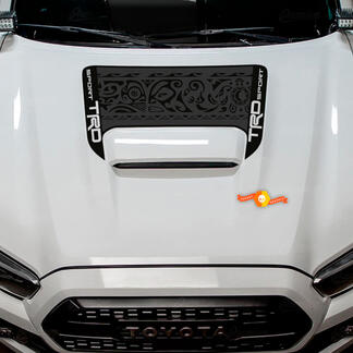 Toyota Tacoma TRD Off road Sport PRO Hood Scoop Style polynésien 2 couleurs Decal Graphics 2016-2024 3
