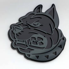 Badge 3D Pitbull, emblème de badges d'aile
 6