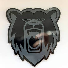 Insigne de garde-boue personnalisé Angry Grizzly Bear 3D Badge 2
 4