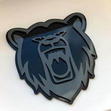 Badge 3D personnalisé en colère Grizzly Bear, badges d'aile, emblème 2
 5