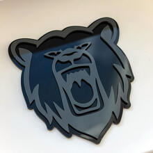 Insigne de garde-boue personnalisé Angry Grizzly Bear 3D Badge 2
 5