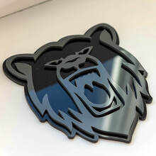 Insigne de garde-boue personnalisé Angry Grizzly Bear 3D Badge 2
 7