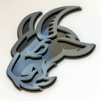 Angry Goat Badge 3D personnalisé Badges de garde-boue Emblème
 1