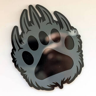 Badge 3D personnalisé griffe de patte d'ours, emblème de badges de garde-boue
 1