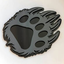 Badge 3D personnalisé griffe de patte d'ours, emblème de badges de garde-boue
 2