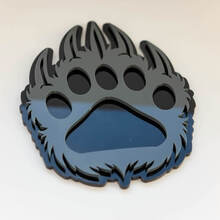 Badge 3D personnalisé griffe de patte d'ours, emblème de badges de garde-boue
 5