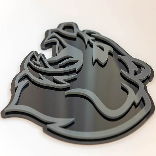 Écusson personnalisé 3D de garde-boue Ours Grizzly en colère