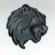 Ours en colère Grizzly personnalisé 3D Badge Fender Badges emblème
 2