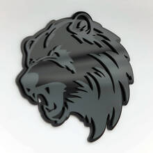 Ours en colère Grizzly personnalisé 3D Badge Fender Badges emblème
 3