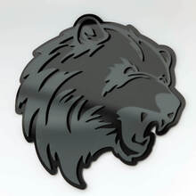 Ours en colère Grizzly personnalisé 3D Badge Fender Badges emblème
 4