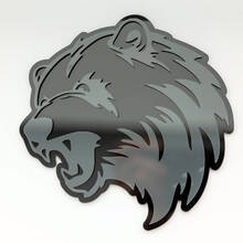 Ours en colère Grizzly personnalisé 3D Badge Fender Badges emblème
 5