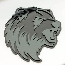 Ours en colère Grizzly personnalisé 3D Badge Fender Badges emblème
 6