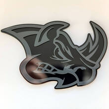 Badge 3D personnalisé Rhino, emblème de badges d'aile
 4