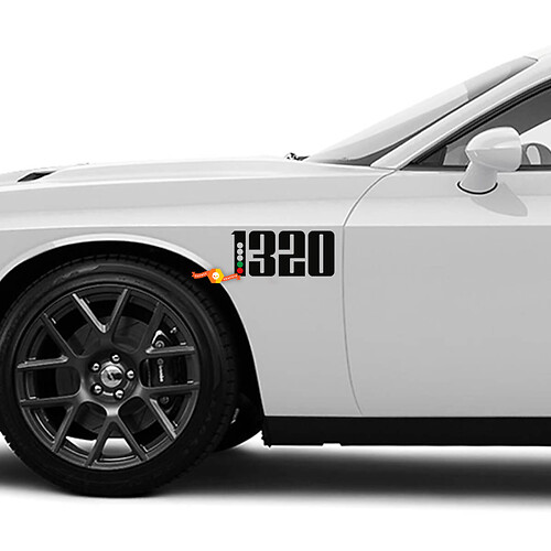 Kit d'autocollants en vinyle pour garde-boue de lit latéral 1320 Drag Race LIGHT arbre de noël, pour Dodge Challenger R/T Scat Pack 1320
