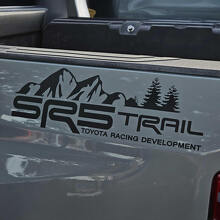 Jeu d’autocollants en vinyle style montagne SR5 Trail pour les côtés de benne Toyota Tacoma Tundra_2